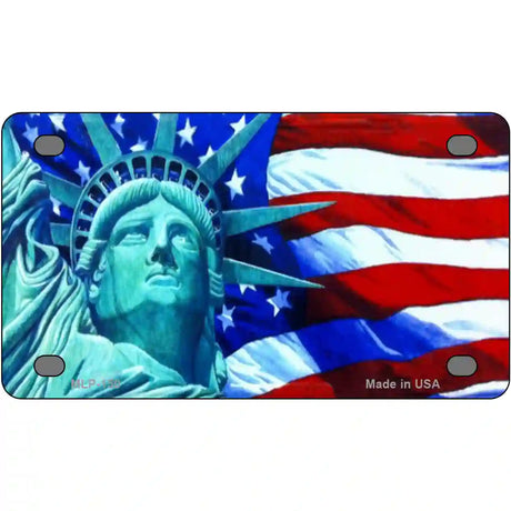 Lady Liberty Metal Novelty License Plate 4" x 2.2" (MLP)