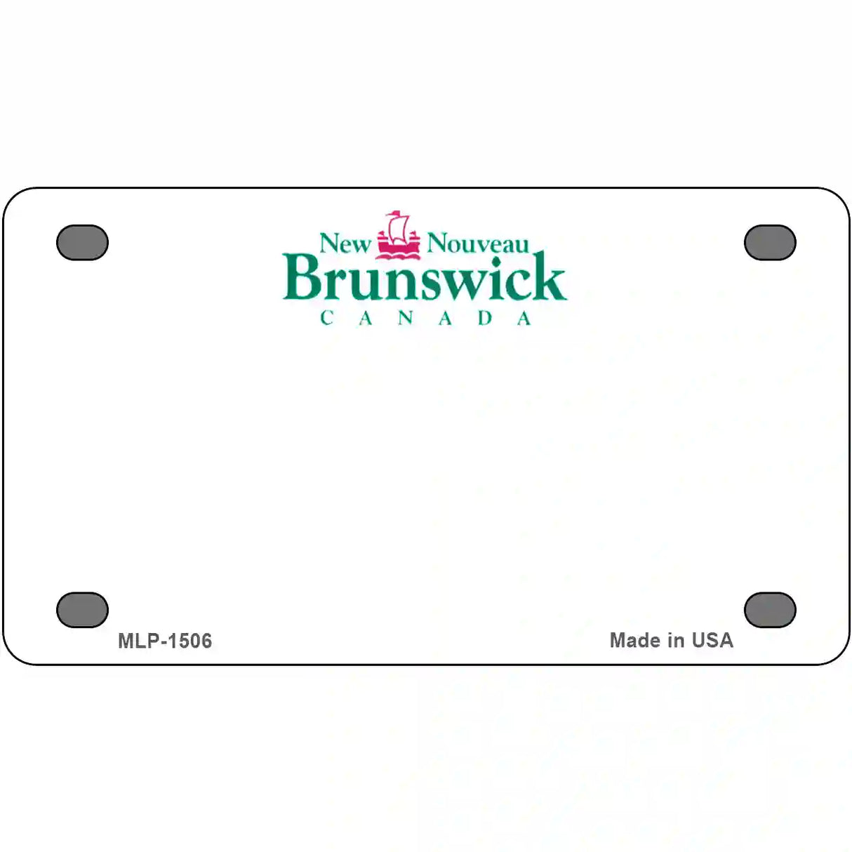 New Brunswick Novelty Metal License Plate 4" x 2.2" (MLP)