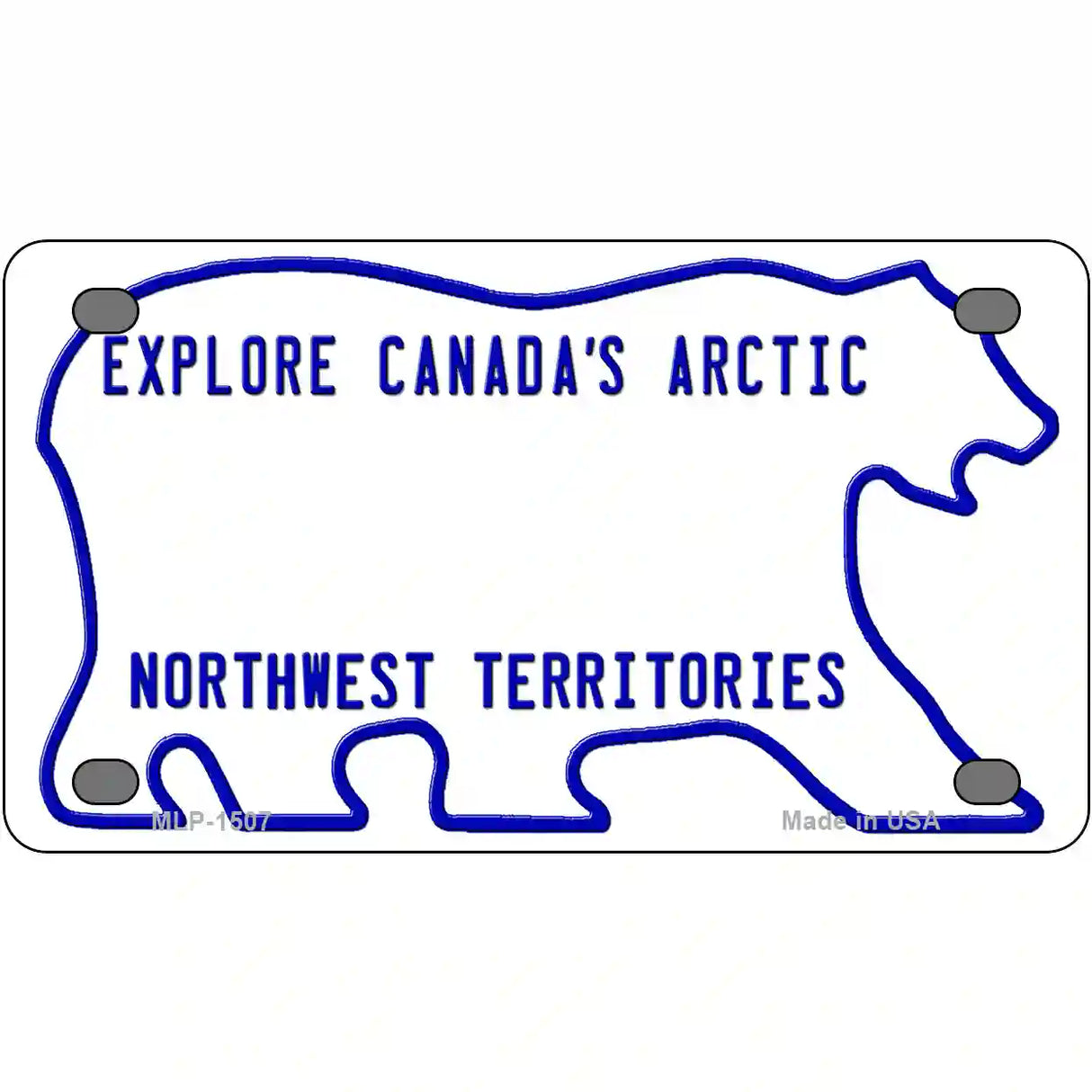 Northwest Territories Novelty Metal License Plate 4" x 2.2" (MLP)