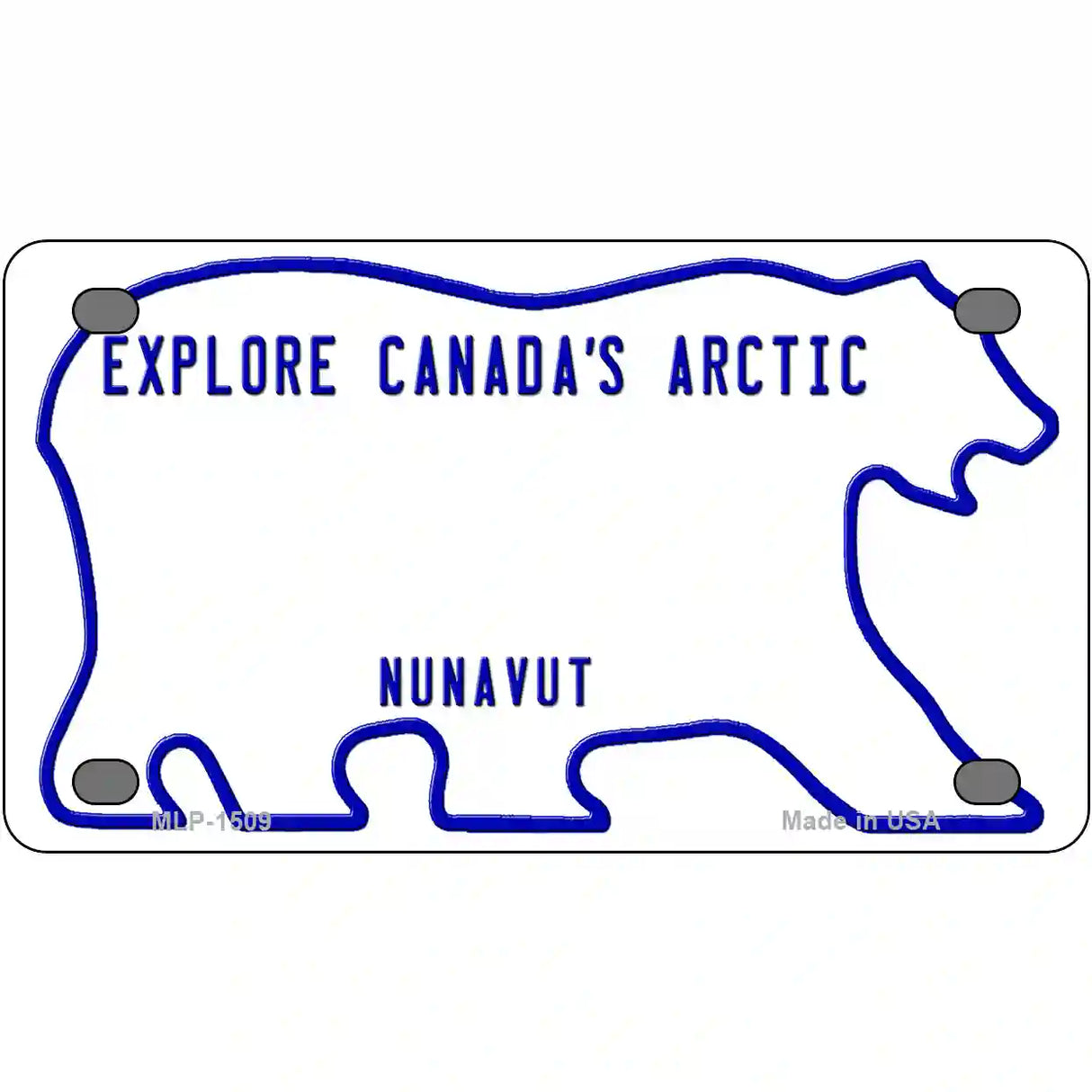 Nunavut Novelty Metal License Plate 4" x 2.2" (MLP)