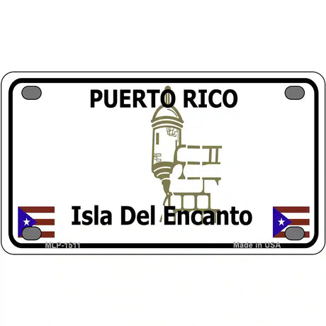 Puerto Rico Novelty Metal License Plate 4" x 2.2" (MLP)