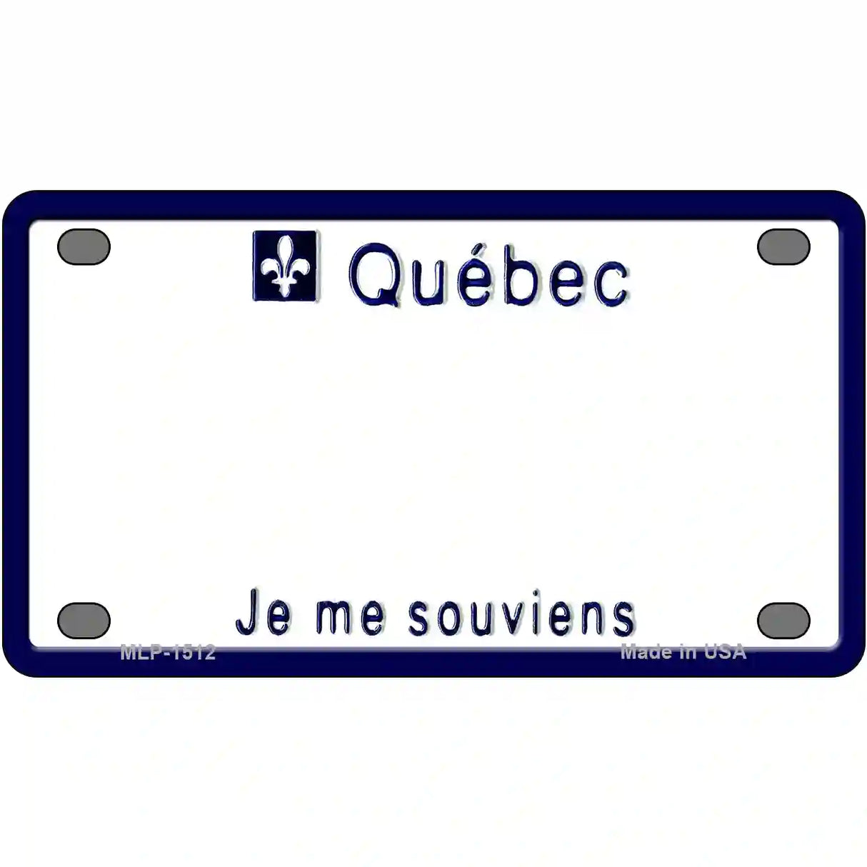 Quebec Novelty Metal License Plate 4" x 2.2" (MLP)