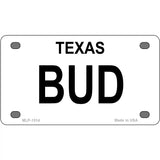 BUD Metal License Plate 4" x 2.2" (MLP)