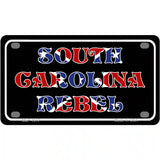 South Carolina Rebel Metal Novelty License Plate 4" x 2.2" (MLP)