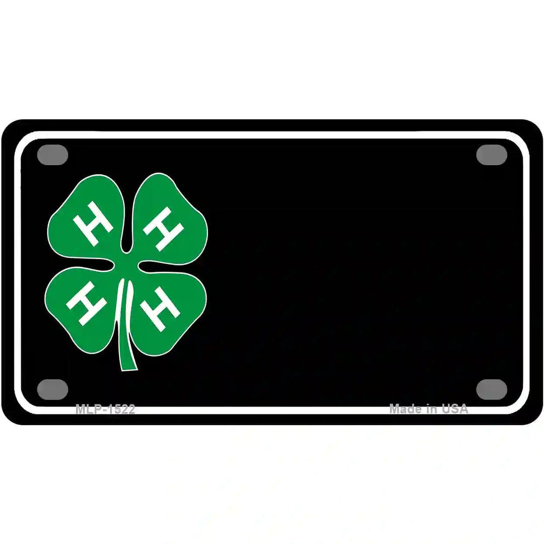 4-H Offset Metal Novelty License Plate 4" x 2.2" (MLP)