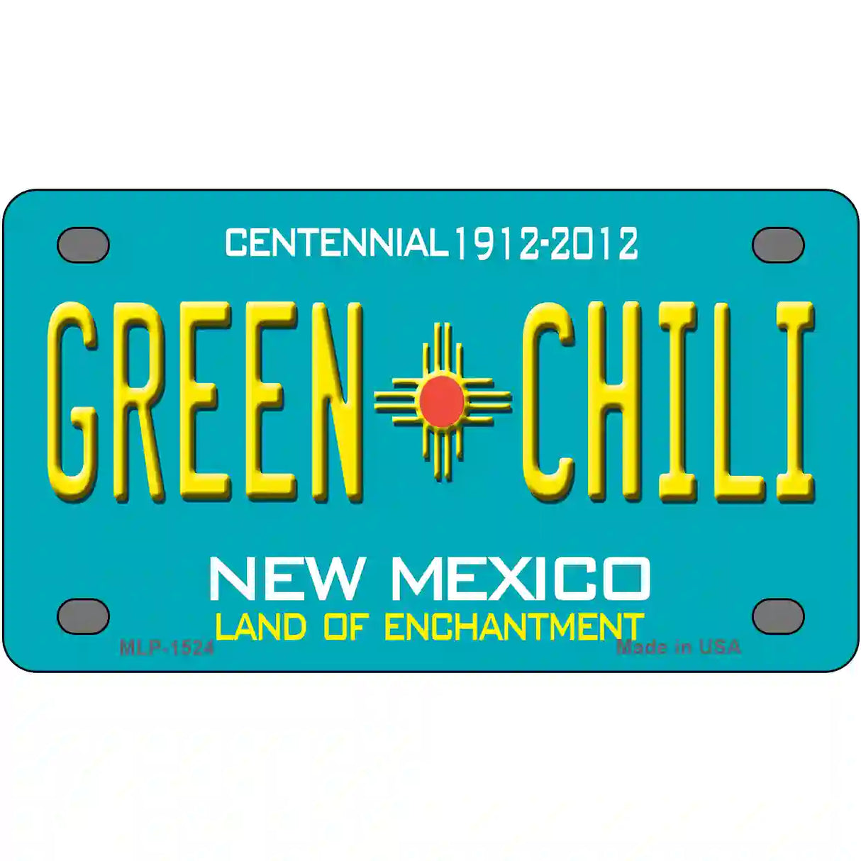 Green Chili New Mexico Metal Novelty License Plate 4" x 2.2" (MLP)