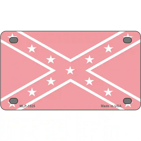 Pink Rebel Metal Novelty License Plate 4" x 2.2" (MLP)