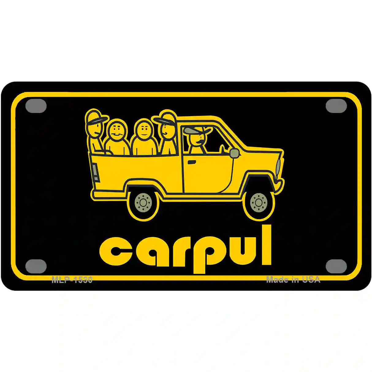 Carpul Metal Novelty License Plate 4" x 2.2" (MLP)