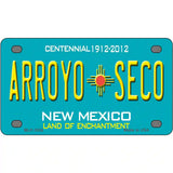 Arroyo Seco New Mexico Metal License Plate 4" x 2.2" (MLP)