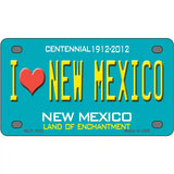 I Love New Mexico Novelty Metal License Plate 4" x 2.2" (MLP)