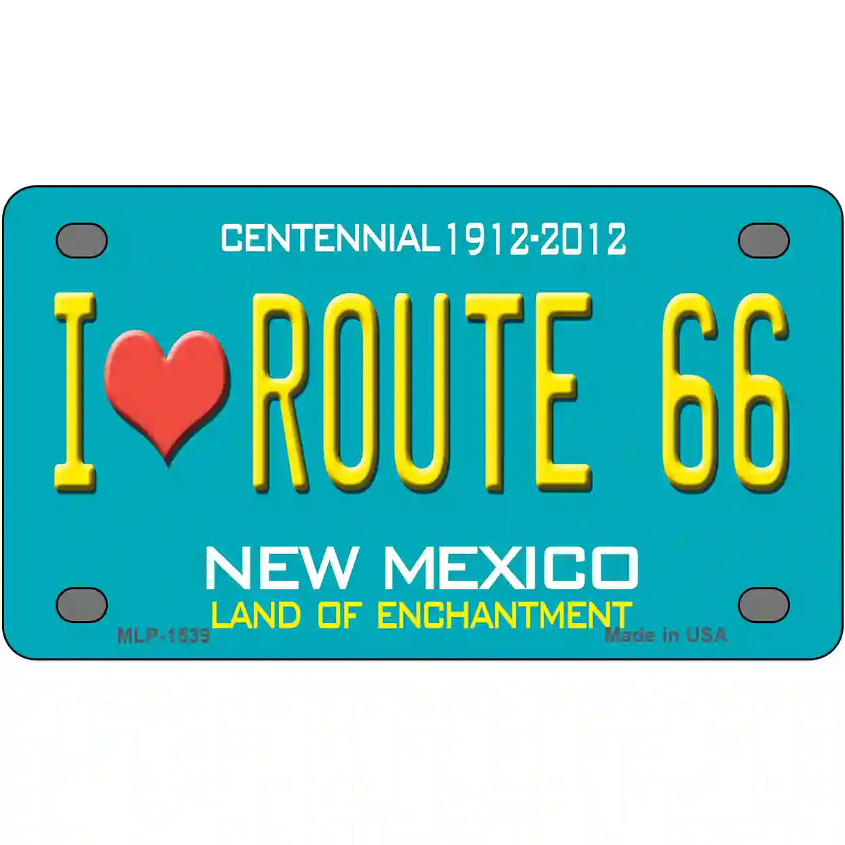 I Love Route 66 New Mexico Novelty Metal License Plate 4" x 2.2" (MLP)