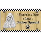 Pencil Sketch Cocker Spaniel Metal Novelty License Plate 4" x 2.2" (MLP)