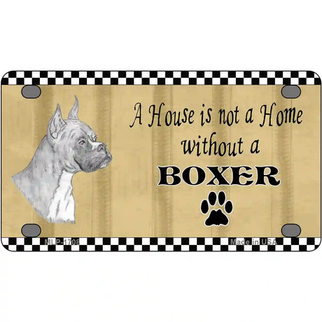 Pencil Sketch Boxer Metal Novelty License Plate 4" x 2.2" (MLP)