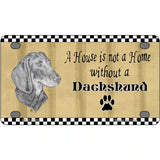 Pencil Sketch Dachshund Metal Novelty License Plate 4" x 2.2" (MLP)