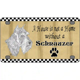 Pencil Sketch Schnauzer Metal Novelty License Plate 4" x 2.2" (MLP)