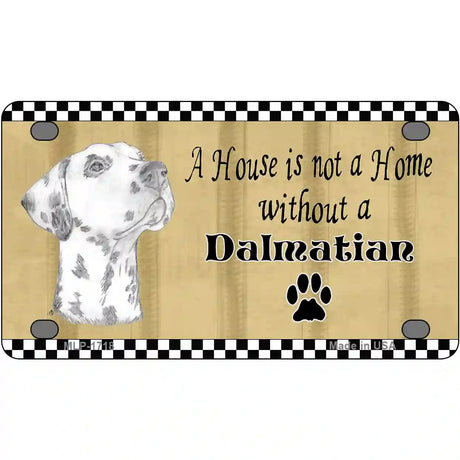 Pencil Sketch Dalmatian Metal Novelty License Plate 4" x 2.2" (MLP)