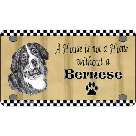 Pencil Sketch Bernese Metal Novelty License Plate 4" x 2.2" (MLP)