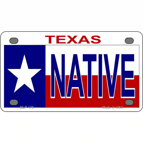 Native Texas Metal Novelty License Plate 4" x 2.2" (MLP)