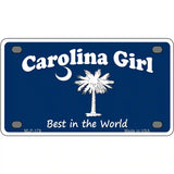 Carolina Girl Blue Metal Novelty License Plate 4" x 2.2" (MLP)