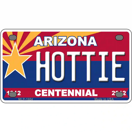 Arizona Centennial Hottie Metal Novelty License Plate 4" x 2.2" (MLP)