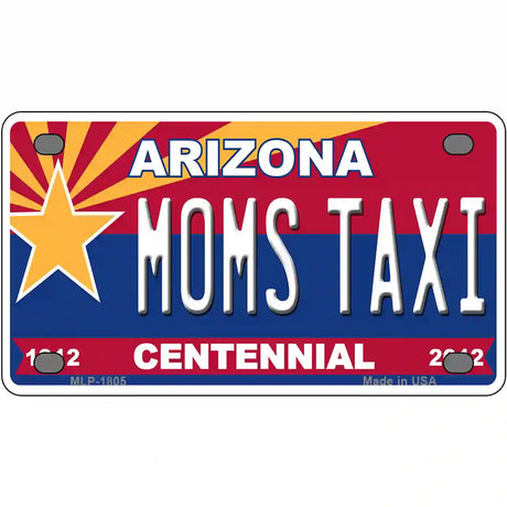 Arizona Centennial Moms Taxi Metal Novelty License Plate 4" x 2.2" (MLP)