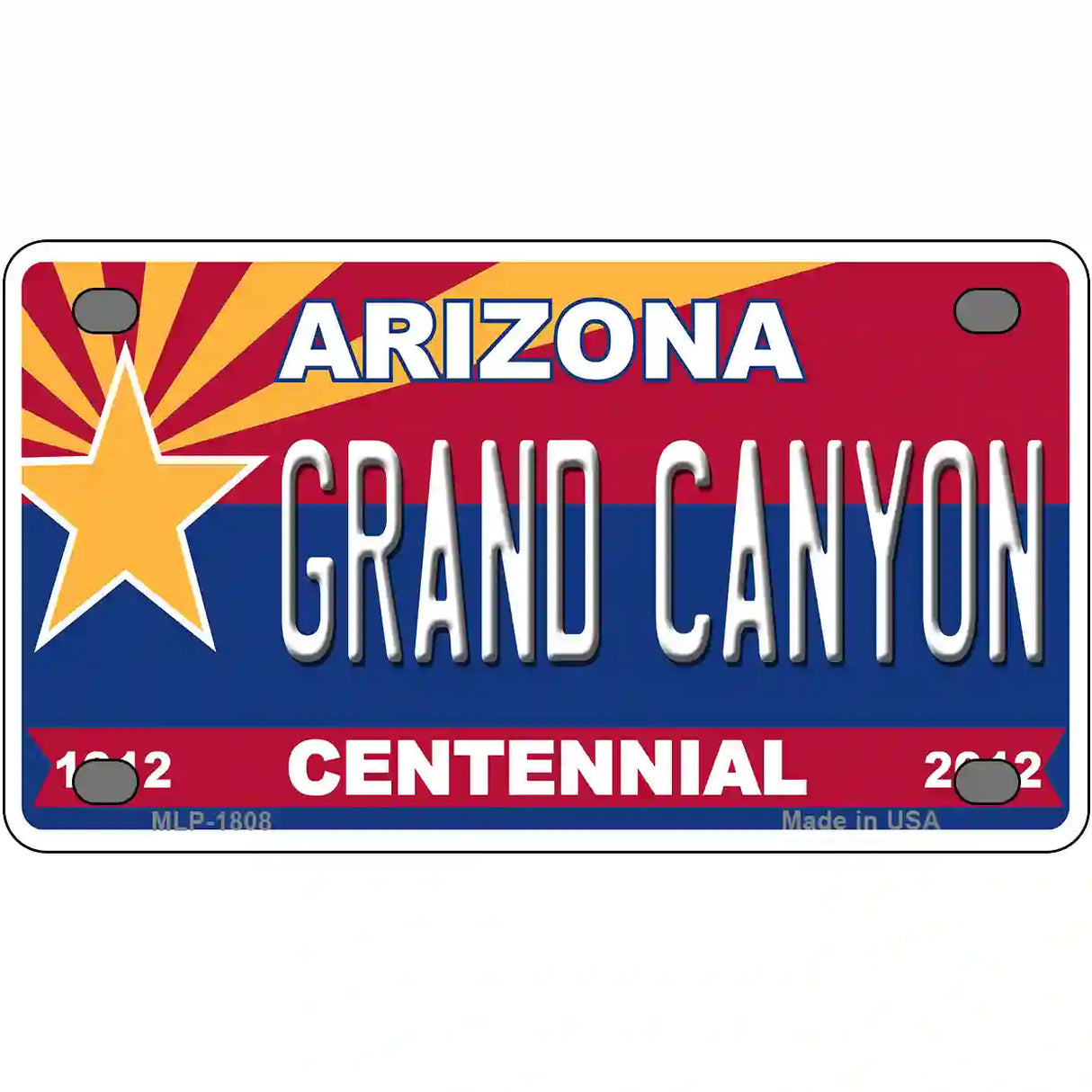 Arizona Centennial Grand Canyon Metal Novelty License Plate 4" x 2.2" (MLP)