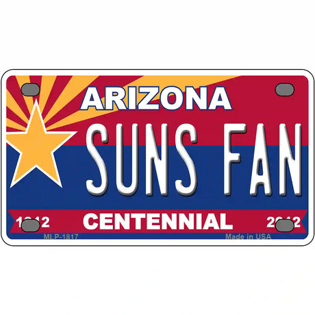 Arizona Centennial Suns Fan Metal Novelty License Plate 4" x 2.2" (MLP)