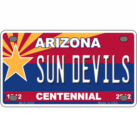 Arizona Centennial Sun Devils Metal Novelty License Plate 4" x 2.2" (MLP)