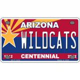 Arizona Centennial Wildcats Metal Novelty License Plate 4" x 2.2" (MLP)