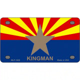 Kingman Arizona State Flag Metal Novelty License Plate 4" x 2.2" (MLP)