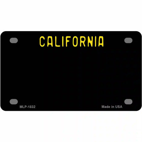 California Black Novelty State Metal License Plate 4" x 2.2" (MLP)