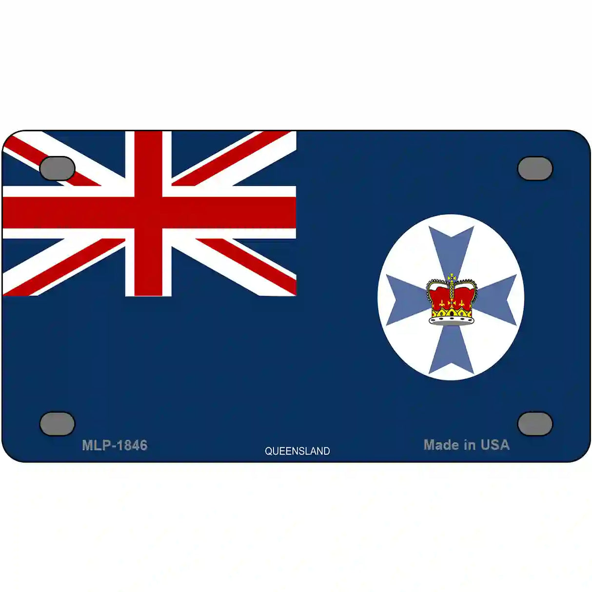 Queensland Flag Metal Novelty License Plate 4" x 2.2" (MLP)