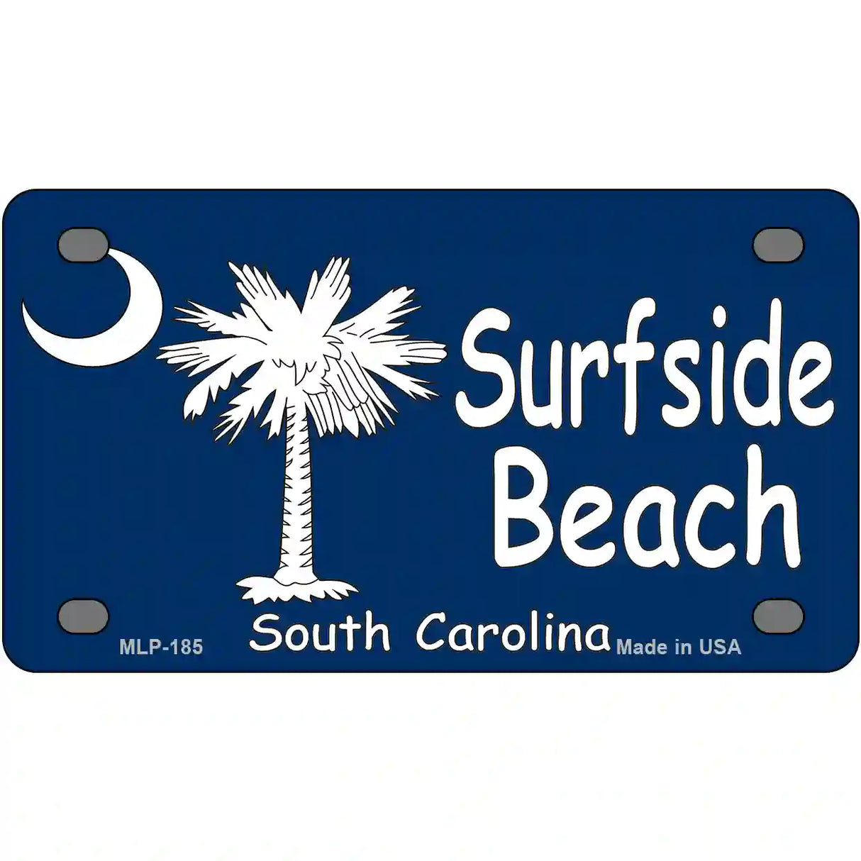 Surf Side Beach Metal Novelty License Plate 4" x 2.2" (MLP)