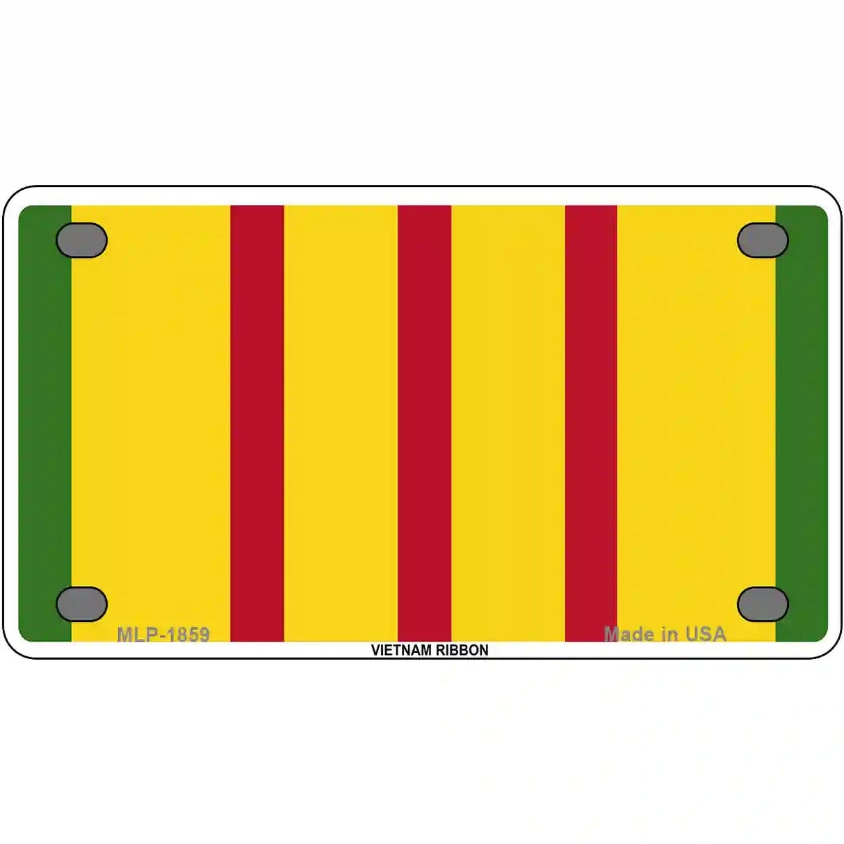 Vietnam Ribbon Metal Novelty License Plate 4" x 2.2" (MLP)