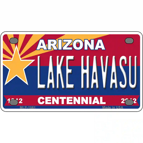 Arizona Centennial Lake Havasu Metal License Plate 4" x 2.2" (MLP)