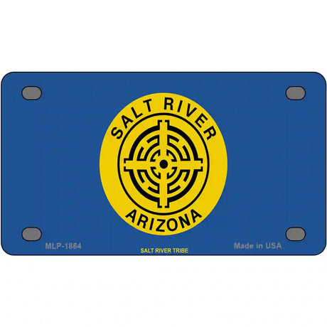 Salt River Tribe Flag Metal Novelty License Plate 4" x 2.2" (MLP)