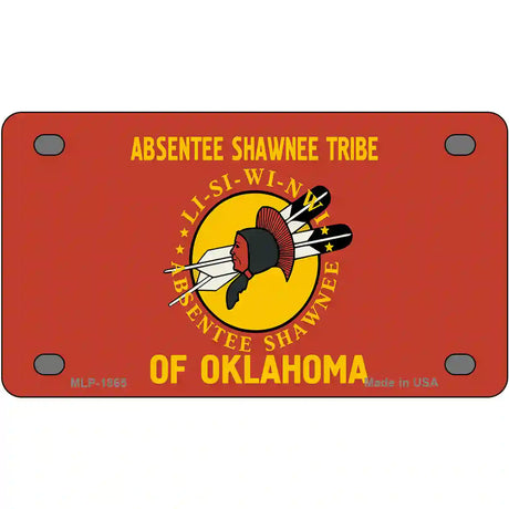 Absentee Shawnee Tribe Flag Metal Novelty License Plate 4" x 2.2" (MLP)