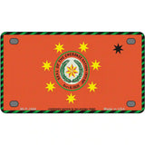 Cherokee Nation Flag Metal Novelty License Plate 4" x 2.2" (MLP)