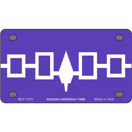 Iroquois Confederacy Flag Metal Novelty License Plate 4" x 2.2" (MLP)