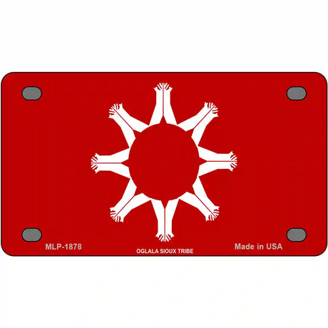 Oglala Sioux Tribe Flag Metal Novelty License Plate 4" x 2.2" (MLP)