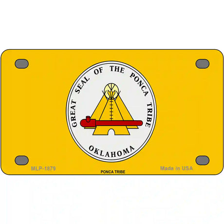 Ponca Tribe Flag Metal Novelty License Plate 4" x 2.2" (MLP)