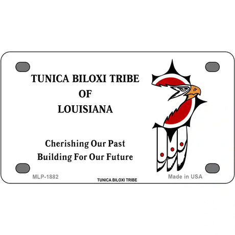 Tunica Biloxi Flag Metal Novelty License Plate 4" x 2.2" (MLP)