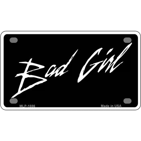 Bad Girl Metal Novelty License Plate 4" x 2.2" (MLP)