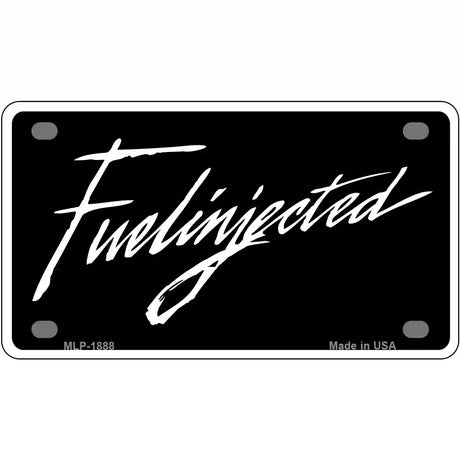 Fuelinjected Metal Novelty License Plate 4" x 2.2" (MLP)