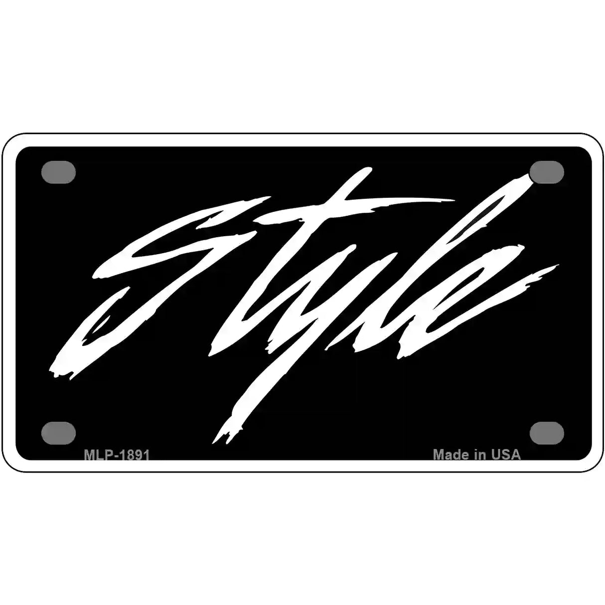 Style Metal Novelty License Plate 4" x 2.2" (MLP)