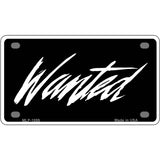 Wanted Metal Novelty License Plate 4" x 2.2" (MLP)