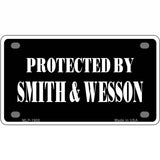 Smith And Wesson Metal Novelty License Plate 4" x 2.2" (MLP)