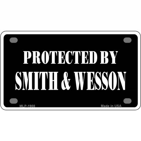 Smith And Wesson Metal Novelty License Plate 4" x 2.2" (MLP)