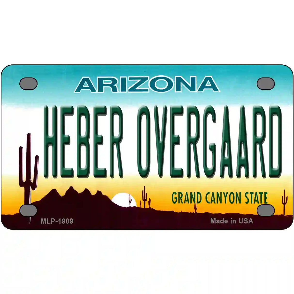 Heber Overgaard Arizona Metal Novelty License Plate 4" x 2.2" (MLP)