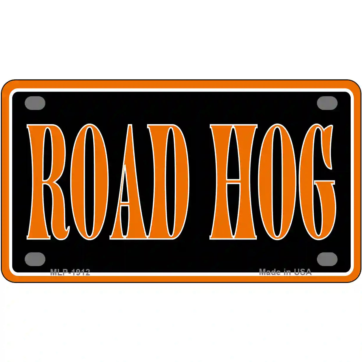 Road Hog Metal Novelty License Plate 4" x 2.2" (MLP)